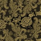 Servietten Lace Royal embossed black gold 33 x 33 cm ppd 007661
