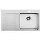 Lavabo KUBUS 900 R soft Edelstahlspüle mit Becken rechts / Ausschnittmaße: 880 x 480 / Spüle / Lavabo / Designspüle