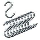 10er SET - S-Haken einfach MATTCHROM für Relingsystem LINERO K 16 und HIGHLINE Funktionssäulensystem