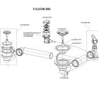 FRANKE Ab- und Überlaufgarnitur 112.0339.592 mit Excenterbedienung für STRATA STG 651-86 / Spülen - Ersatzteil