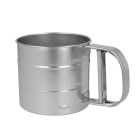 METALTEX 115025010 Mehlschüttelsieb 10 cm aus Weißblech mit Einhand-Mechanismus / Weißblech / Mehlsieb / Puderzuckersieb