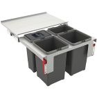 Franke Abfallsorter GARBO 60-4 Frontauszug ab 60 cm Schrankbreite / Abfalleimer / Mülleimer / Abfallsammler 40 (2x12+2x8) Liter