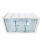 3er Schüttenkasten LUXUS grün transparent inkl. 3 Schütten / Mehlschütte / Küchenschütte