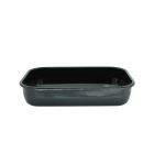 Karl Krüger 14126BL Auflaufschale 26 cm / 2 Liter, Serie BLACK, Stahl emailliert / Auflaufform / Ofenform