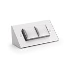 THEBO 2-fach Schuko Steckdosenelement ST 3900 ST/2 mit EDELSTAHL Gehäuse / Mehrfachsteckdose