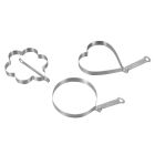 METALTEX Spiegeleierformer 3 Motive im SET / Spiegelei - Formen Kreis, Herz, Blume