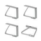 METALTEX 254500010 Tischtuchklammern 4er Set, Inox / Tischdeckenhalter