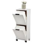 KESPER 2553013 Universalschrank mit Mülltrennsystem, weiß lackiert