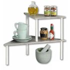 KESPER 27812 Küchenregal mit 2 Ebenen, Beton-Optik, weiß / Etagenregal / Eckregal / Regal