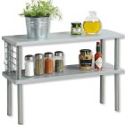 KESPER Küchen-Regal 27818 mit Utensilienaufhängung - grau / Küchenregal / Etagenregal