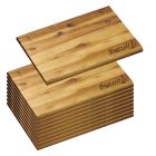 10er SET KESPER Brotzeitbrett aus Akazienholz mit Einbrand - Motiv Brotzeit / Vesperbrett / Brotzeitbrett