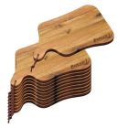 10er SET KESPER Schneid- u. Servierbrett aus Akazienholz mit Einbrand - Motiv Brotzeit / Vesperbrett / Brotzeitbrett
