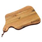 KESPER Schneid- u. Servierbrett aus Akazienholz mit Einbrand - Motiv Brotzeit / Vesperbrett / Brotzeitbrett