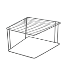 METALTEX 361301000 Boxe Lava Eckschrankeinsatz 1-Etg. 25 x 25 x 15 cm TouchTherm®, matt schwarz