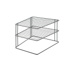 METALTEX 361302000 Palio Lava Eckschrankeinsatz 2-Etg. 25 x 25 x 19 cm TouchTherm®, matt schwarz