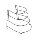 METALTEX 362304000 Canyon Lava Bratpfannenablage 24 x 26 x 23 cm TouchTherm, matt schwarz / Pfannenhalter / Raumsparer