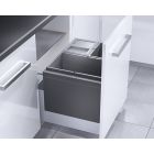 HAILO 3631691 Abfallsorter TRIPLE XL mit 3-fach-Trennung - 54 Liter Volumen / 1x 28 Liter und 2x 13 Liter / 60 cm Schrankbreite