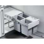 HAILO 3643-14 Abfallsorter 34 (4x8,5) Liter RAUMSPAR TANDEM ab 40 cm Schrankbreite