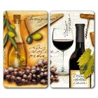 KESPER 3653713 Multi-Glasschneideplatte 2er Pack Motiv ITALIEN / Herdabdeckplatte / Glasschneidbrett / Glasplatte / Spritzschutz