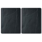 KESPER 3662313 XL Herdabdeckplatte, 2er Set, Motiv SCHIEFER / Glasschneidbrett / Kochfeld Abdeckung