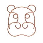 METALTEX 370102000 Safari Wandgarderobe Hippo 24 x 28 cm, Polytherm Copper