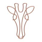 METALTEX 370103000 Safari Wandgarderobe Giraffe 20 x 33 cm, Polytherm Copper