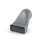 SF-VEST 150 Versatzendstück für Anschluss von Downdrafthauben / COMPAIR STEEL flow 150 (System Ø 150)