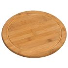 KESPER 58444 Fleischteller Ø 30 cm aus FSC®-zertifiziertem Bambus / Vesperteller / Pizzateller / Holzteller / Schneidebrett