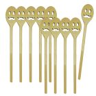 10er SET METALTEX 570310000 Kochlöffel oval 30 cm MR. aus Buchenholz mit Gesicht Mann / Backzubehör / Kochzubehör