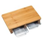 KESPER 58353 Schneidebrett mit Auffangschalen aus Kunststoff / Schneidbrett / Schneidebrett Holz