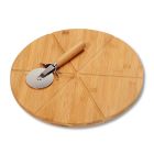 KESPER 58462 Pizzateller 32 cm aus Bambus mit extra Pizzaschneider / Holzteller / Pizzaunterlage / Pizza-Holzteller / Holzgeschirr