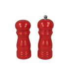 METALTEX 586046041 Pfeffermühle - Salzstreuer Set 13 cm in Rot lackiert, Holz