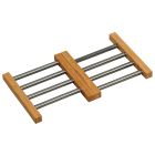 KESPER 58742 Variabler Topfuntersetzer, Edelstahl/Bambus / Topf - Untersetzer