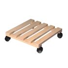KESPER 69100 Pflanzenroller eckig aus FSC-zertifiziertem Kiefernholz / Pflanzenstand / Rollunterlage