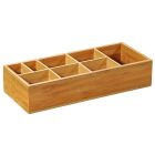 KESPER 70855 Aufbewahrungsbox mit 8 Fächern aus FSC-zertifiziertem Bambus / Grillbox / Buffet-Box
