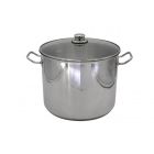 Karl Krüger 72728 Jumbotopf Edelstahl mit Glasdeckel 30 cm, Inhalt 17 Liter / Kochtopf / Maxi Topf / INDUKTION