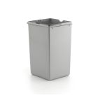 Double deluxe Ersatzeimer 15 Liter in alu grau M7554004-1 / Ersatzbehälter / Mülleimer / Ersatzteil / Sortereimer