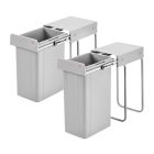 WESCO Abfallsorter BIO SINGLE 30 DT ab 30 cm Schrankbreite, alu grau