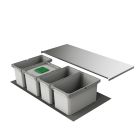 Abfallsorter Cox® Box 235 S/1000-4 Bio mit vierfach Trennung für 100 cm Schrankbreite / Abfalleimer / Abfallsammler / Mülleimer