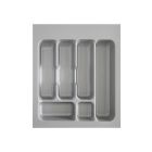 Besteckeinsatz-2, grau 45 cm (B 350-390 x T 360-440 mm) mit 6-Facheinteilung / Besteckeinsatz / Besteckkasten