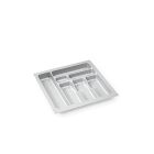 Besteckeinsatz-1, grau 45 cm (B 350-390 x T 440-490 mm) mit 7-Facheinteilung / Besteckeinsatz / Besteckkasten