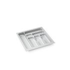 Besteckeinsatz-1, grau 50 cm (B 400-440 x T 440-490 mm) mit 7-Facheinteilung / Besteckeinsatz / Besteckkasten