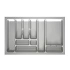 Besteckeinsatz-1, grau 80 cm (B 700-740 x T 440-490 mm) mit 10-Facheinteilung / Besteckeinsatz / Besteckkasten