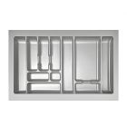 Besteckeinsatz-1 grau 90 cm (B 800-840 x T 440-490 mm) mit 11-Facheinteilung / Besteckeinsatz / Besteckkasten
