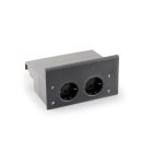 Linero MosaiQ eBoxx-Set Steckdosenanwendung in Graphitschwarz / Steckdosen / Relingsystem / Kesseböhmer