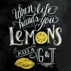 Servietten Blackboard Lemons 33 x 33 cm ppd 1332462