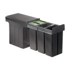 WESCO 857611-72 Abfallsorter 30 (3x10) Liter BIO TRIO 30 DT oriongrau ab 30 cm Schrankbreite