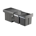 WESCO 887811-72 Abfallsorter 32 (2x16) Liter DOUBLE MASTER 40 DT oriongrau ab 40 cm Schrankbreite
