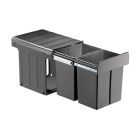 WESCO 887911-72 Abfallsorter DOUBLE MASTER MAXI 40 DT oriongrau ab 40 cm Schrankbreite / Abfallvolumen 40 Liter (2x20) / Profiline 40 DT