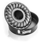 ZENKER Springform mit Flach- und Rohrboden, 18 cm mit Antihaftbeschichtung / Serie Black Metallic / Backform / Kuchenform